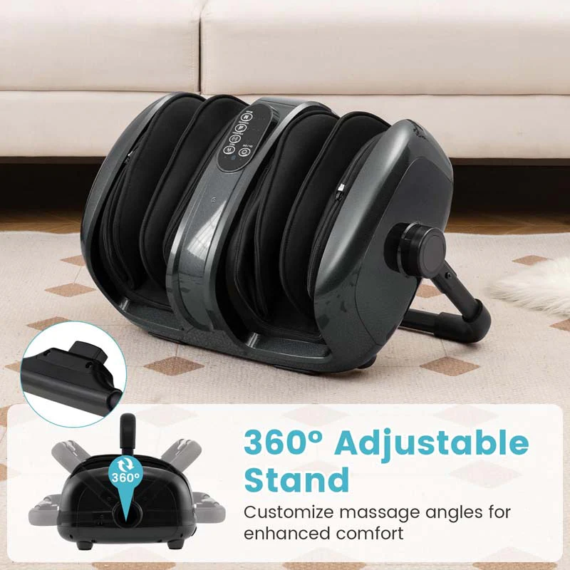 Shiatsu Foot & Calf Massager with Heat, Vibration Compression Electric Leg Massager for Neuropathy, Plantar Fasciitis Relief, Muscle Arm Relax