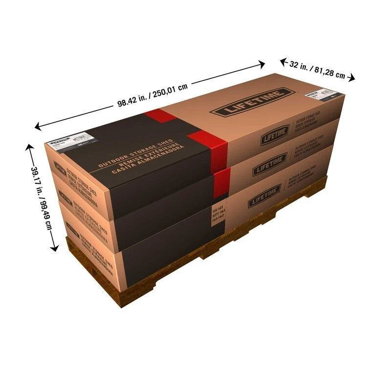 2025 Side entrance, 4.57 m W x 2.44 m D, plastic tool shed