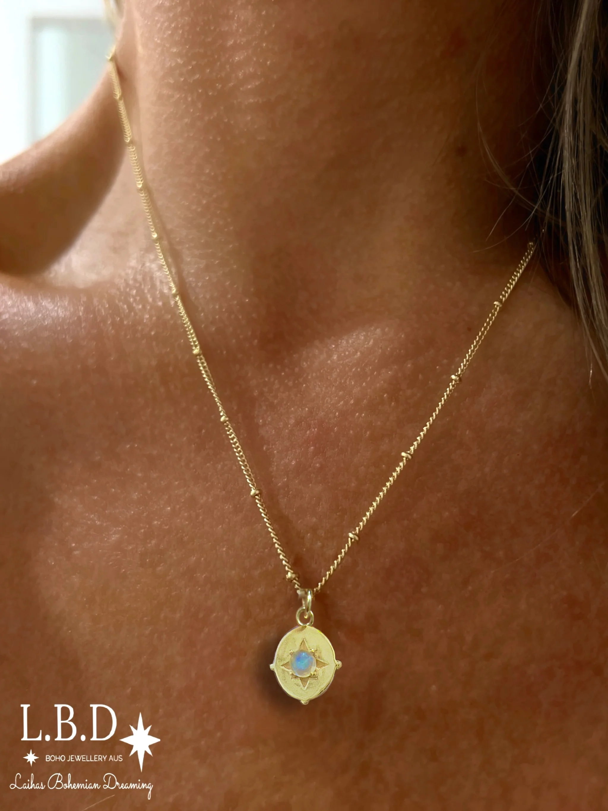 Laihas Guiding Light Gold Moonstone Necklace Of Hope