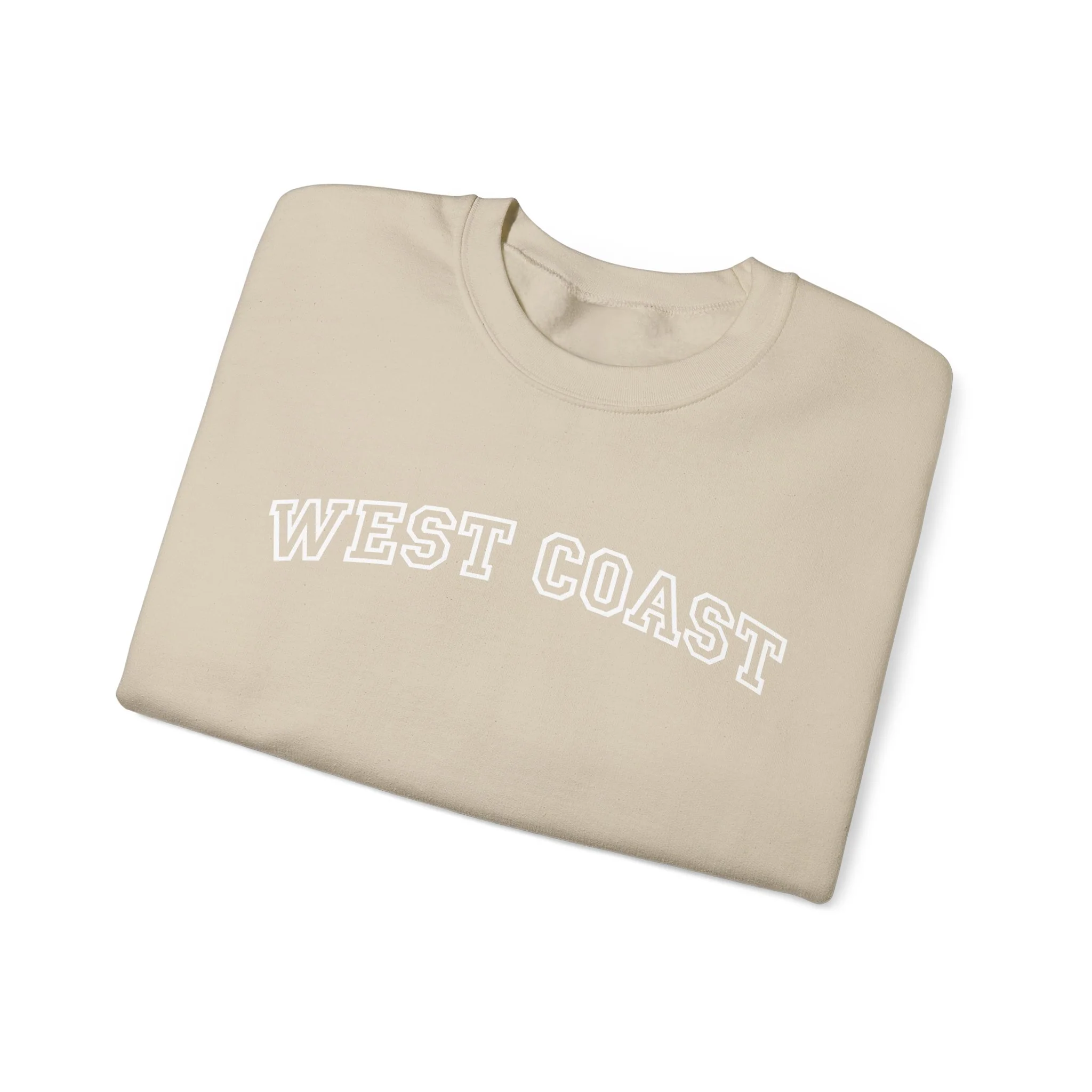 West Coast Crewneck Sweatshirt - Classic Arched Text Pullover