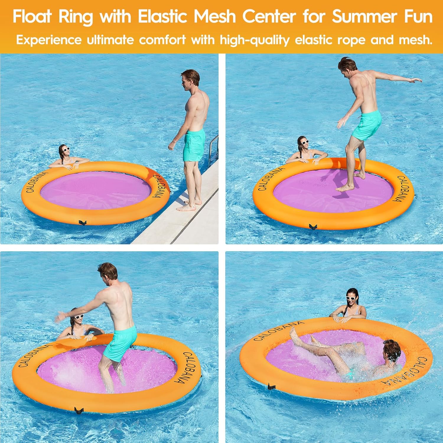 Round Floating Ring Hammock - Heavy Duty Inflatable Raft