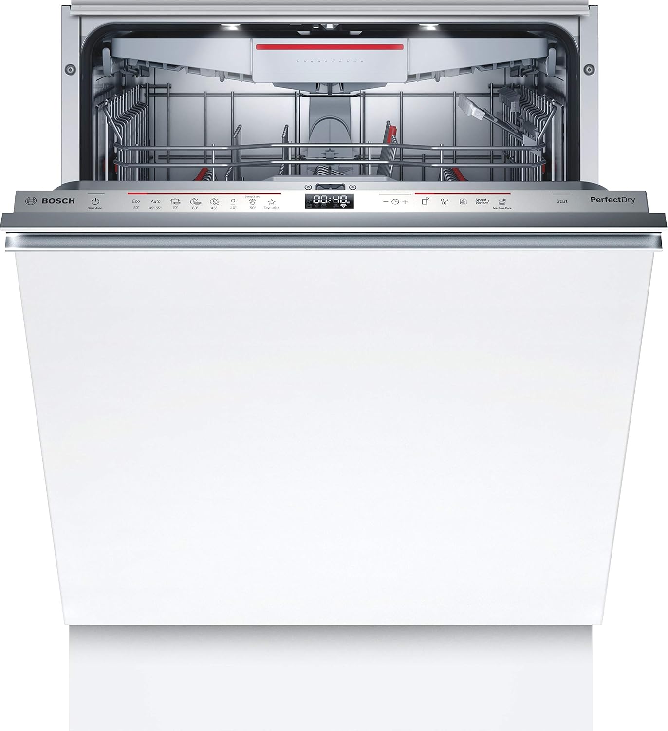 Bosch Hausgerte SMV6ZCX49E Serie 6 er Geschirrspüler Vollintegriert, Besteckschublade, Silence Programm besonders leise, PerfectDry mit Zeolith trocknet sogar Kunststoff