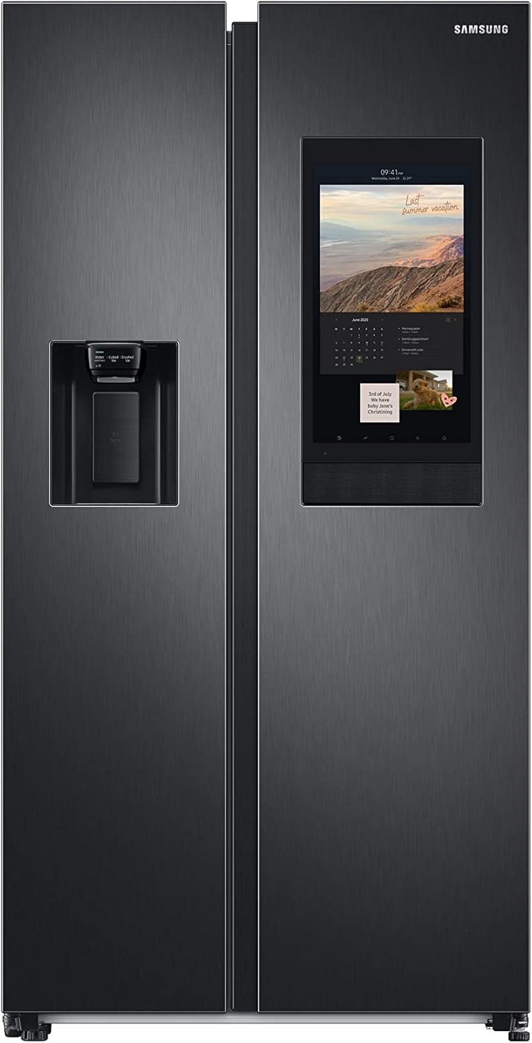 Frigorifero Side By Side con Family Hub™ RS6HA8891B1/EF, Libera installazione, Dispenser dell'acqua, Twin Cooling Plus™, Wifi, 614L, 91l x 178h x 72p cm