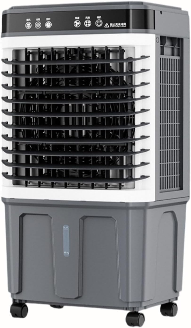 Verdunstungskühler Leise Luftkühler Air Conditioner mit Wasserkühlung 3 Luftgeschwindigkeiten 120°Oszillation Ventilator Mobile Klimaanlage ohne Abluftschlauch für Zimmer Wohnungen