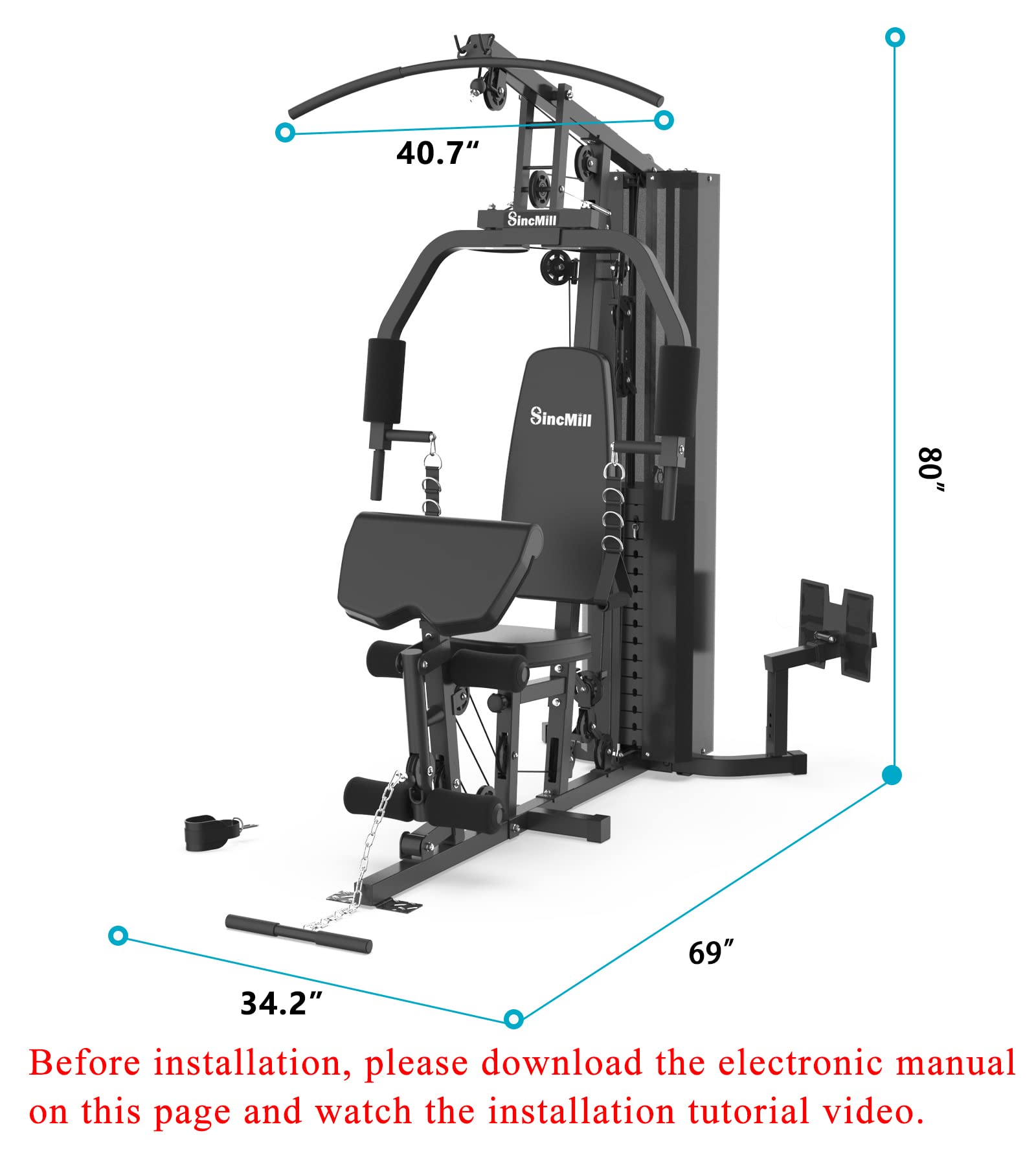 2025 Home Gym SCM-1148L 148LB Attrezzo multifunzionale per allenamento completo a casa