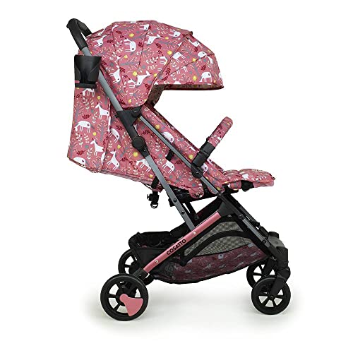 COSATTO Woosh 3   Passeggino leggero fino a 25 kg.Facile da piegare con una sola mano, compatto, manico telescopico, cestino extra large, portabicchieri, barra paracolpi e parapioggia(Unicorn Garden) : Prima infanzia