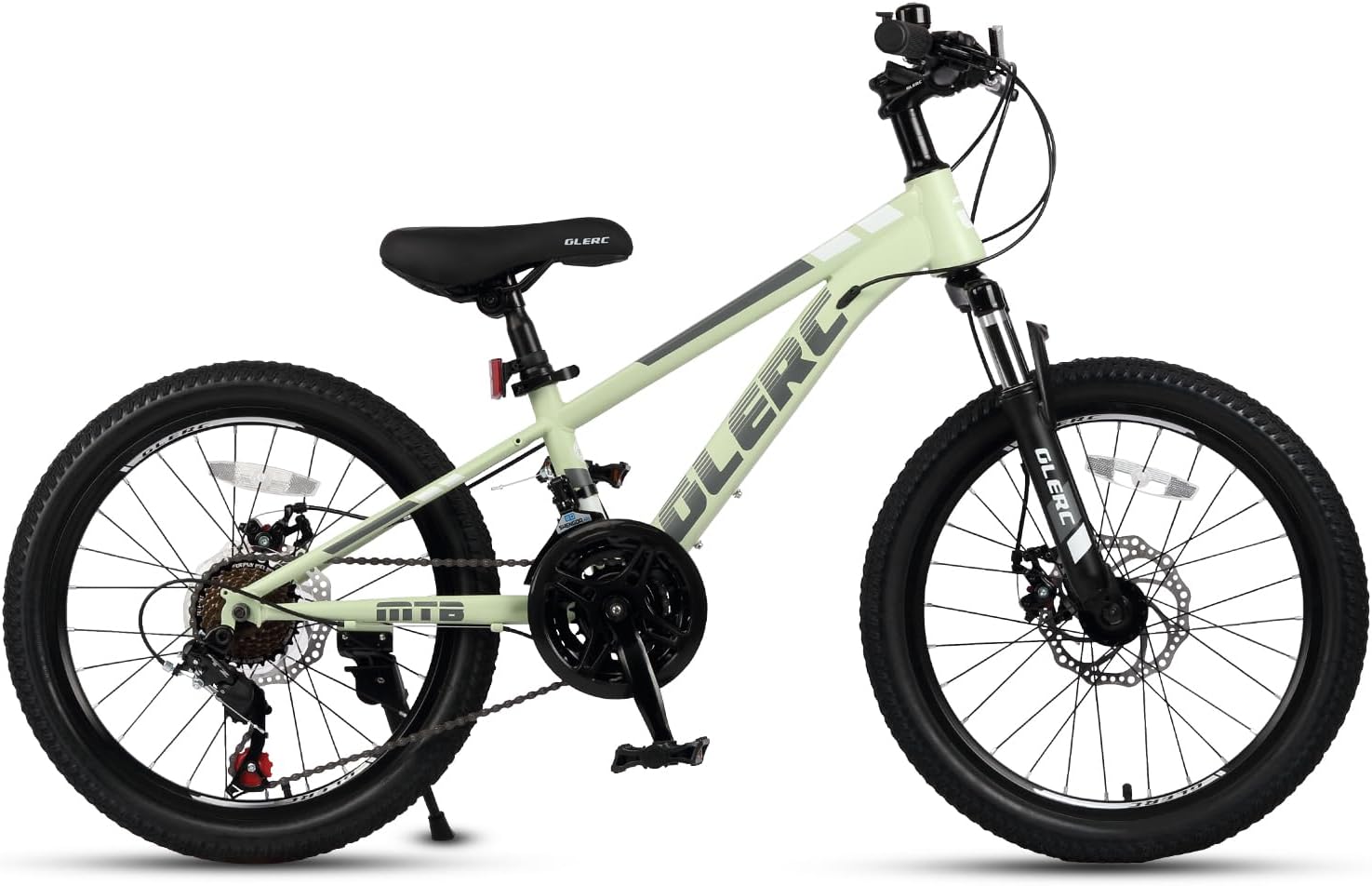 Glerc Skyline 20-24-Zoll Kinder Mountainbike für Jungen Mädchen, Kinderfahrrad für 6-18 Jahre alte Teenager, 21 Speed-Fahrrad mit vorderer Aufhängung & Scheibenbremsen, mehrere Farben