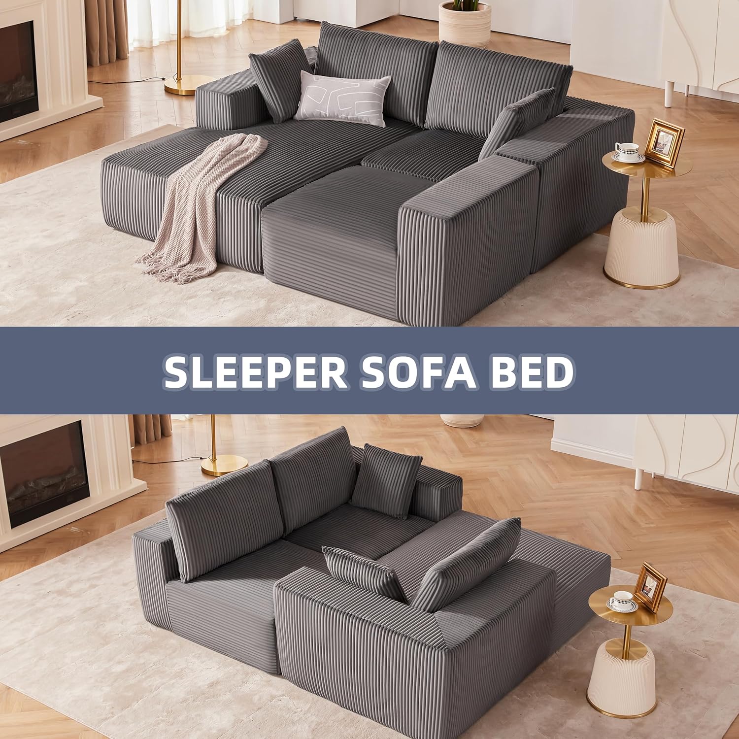 108 Modular Sectional Sofa Cloud Sectional Couch Modern Modular L-Shape Sofa Couch