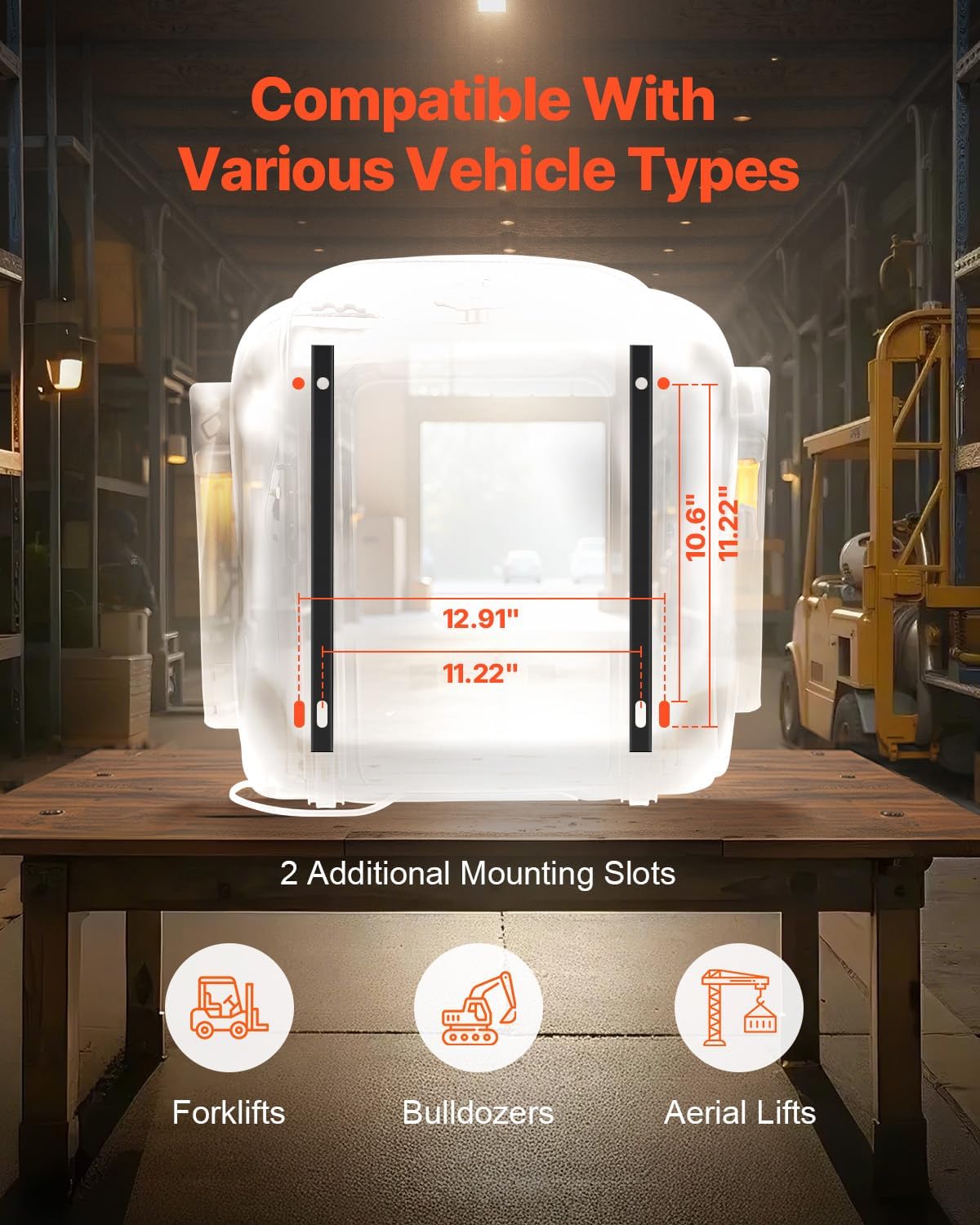 VEVOR Universal Forklift Seat with Adjustable Backrest, Armrest, Headrest and Safety Belt, Safe Folding Tractor Seat with Micro Switch for Lawnmowers