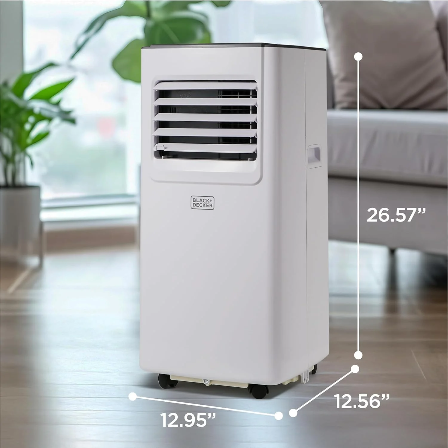 BLACK+DECKER 8,000 BTU Portable Air Conditioner with Wifi & Remote Control, 3-1-in AC, Fan & Dehumidifier, with App, Alexa & Google Assistant, Window Kit