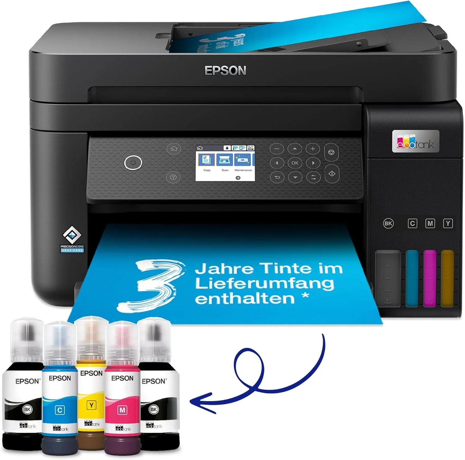 Epson EcoTank ET-4800 A4 többfunkciós Wi-Fi tintatartályos nyomtató, akár 3 évre elegendő tintával a csomagban