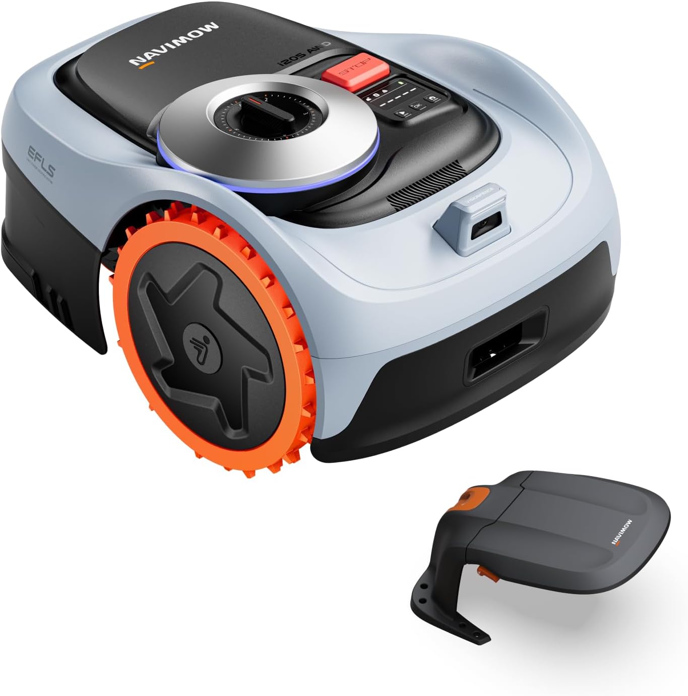 Segway Navimow i205 AWD Robot Tagliaerba Senza Filo Perimetrale - Kit con Garage S, Trazione Integrale per Pendii del 45%, EFLS NRTK + Visione, Non è Necessaria un'antenna RTK (Spedito separatamente)