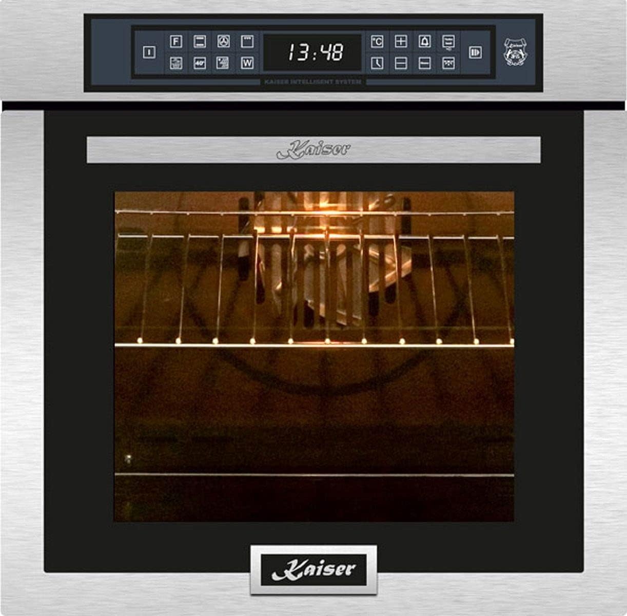 Kaiser Olan Set four EH 6306 R + KG 9356 Turbo, four à encastrer, 79L grill 15 ft. air fryer full touch, fonction friteuse à air chaud + cuisinière à gaz encastrable, 90cm, 3,8 Kw WOK [Classe énergétique A]