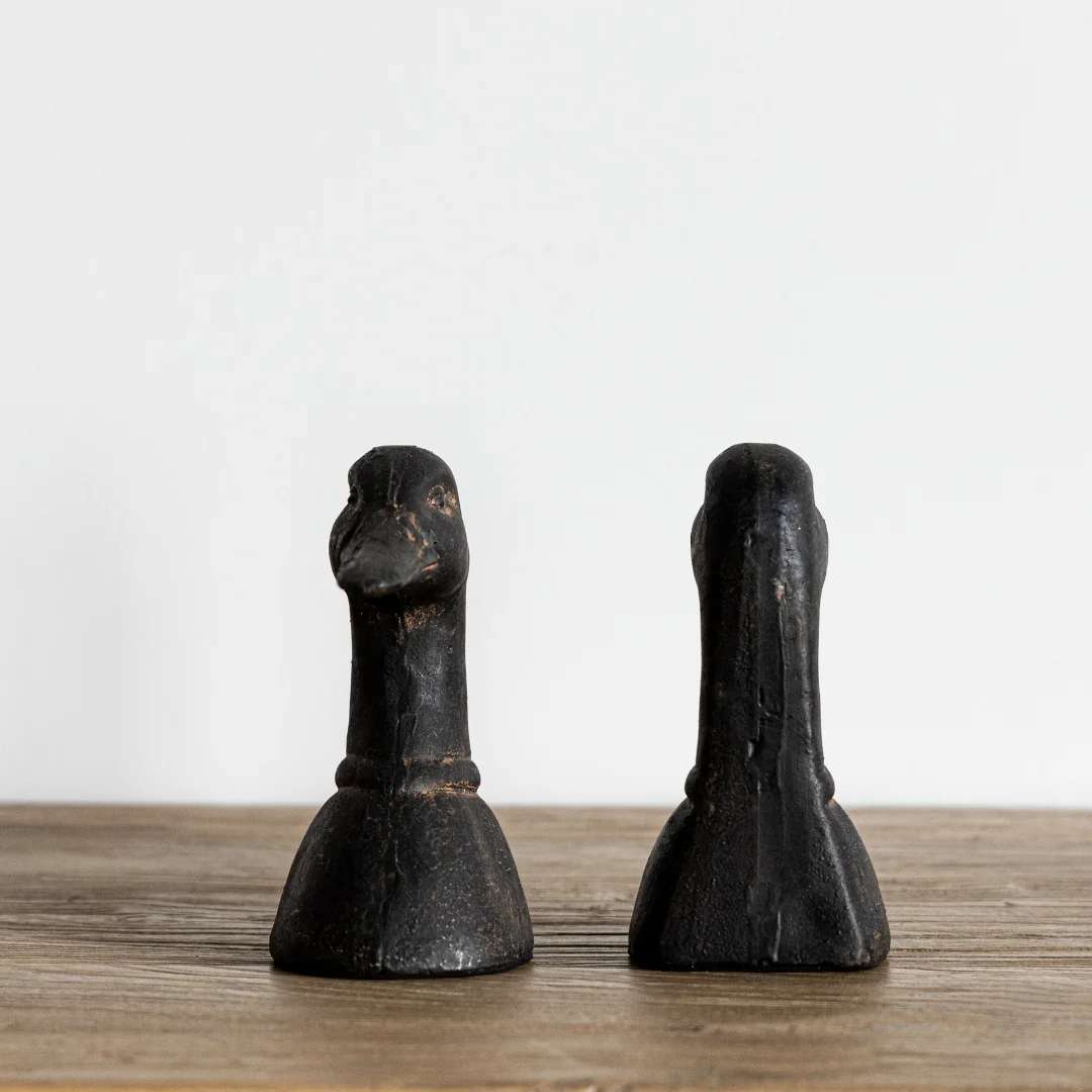 Iron Duck Head Bookends