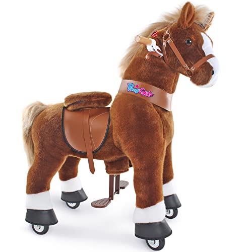 PonyCycle Modello U Cavallo che Cammina senza Elettrico con Rotelle cavalli Giocattoli Cavalcabili per Bambini (con Freno/con Suono/ 90cm Altezza/Taglia 4 per 4 8 Anni) Cavallo Marrone Ux424 : Amazon.it: Giochi e giocattoli