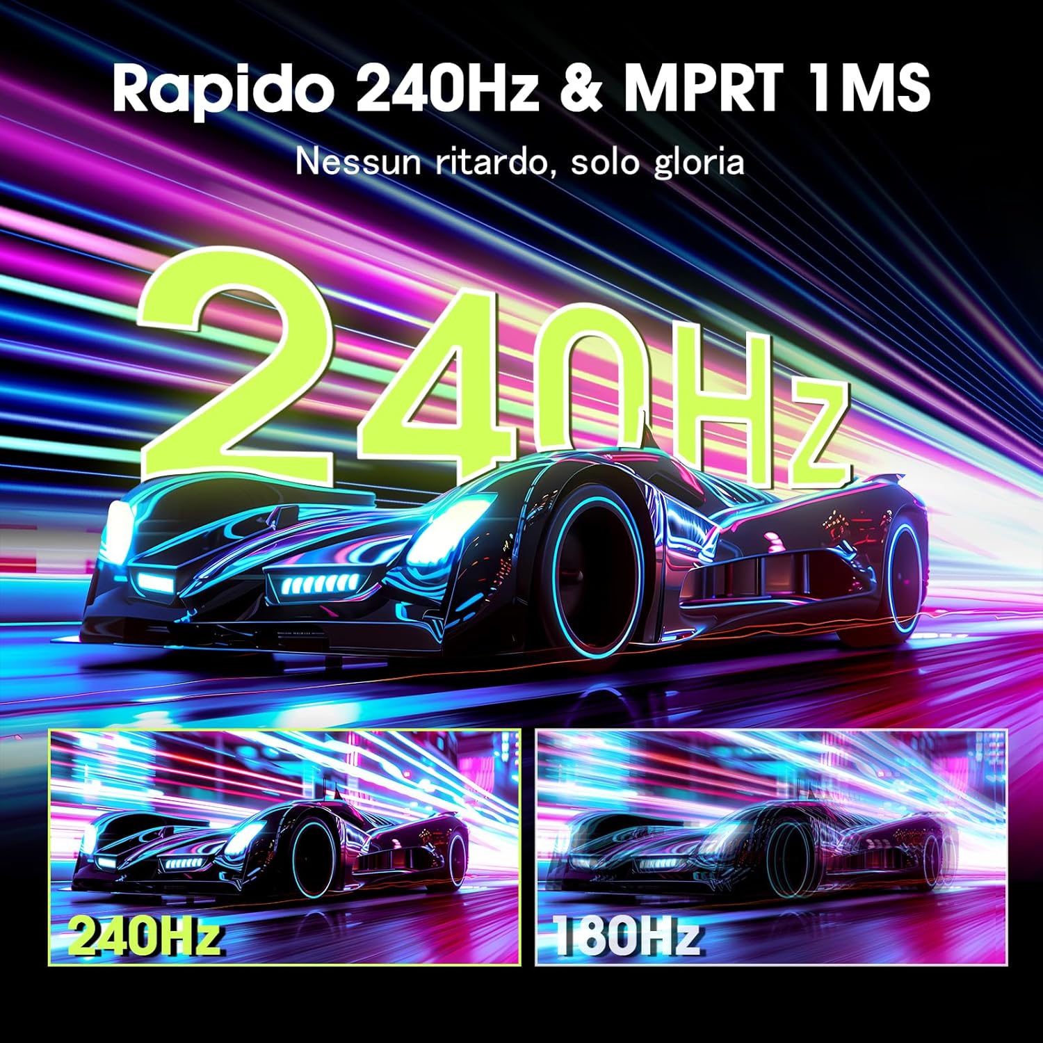 Amzfast Écran PC Gaming 27 Pouces Incurvé, 2K QHD(2560 x 1440), 240Hz Moniteur, 1Ms MPRT, 1500R, sRGB 120 pour cent, Adaptive Sync, Low Blue Light,VESA 100 * 100, HDMI 2.0 * 2/DP 1.4 * 2, AMZG27C1Q Pro