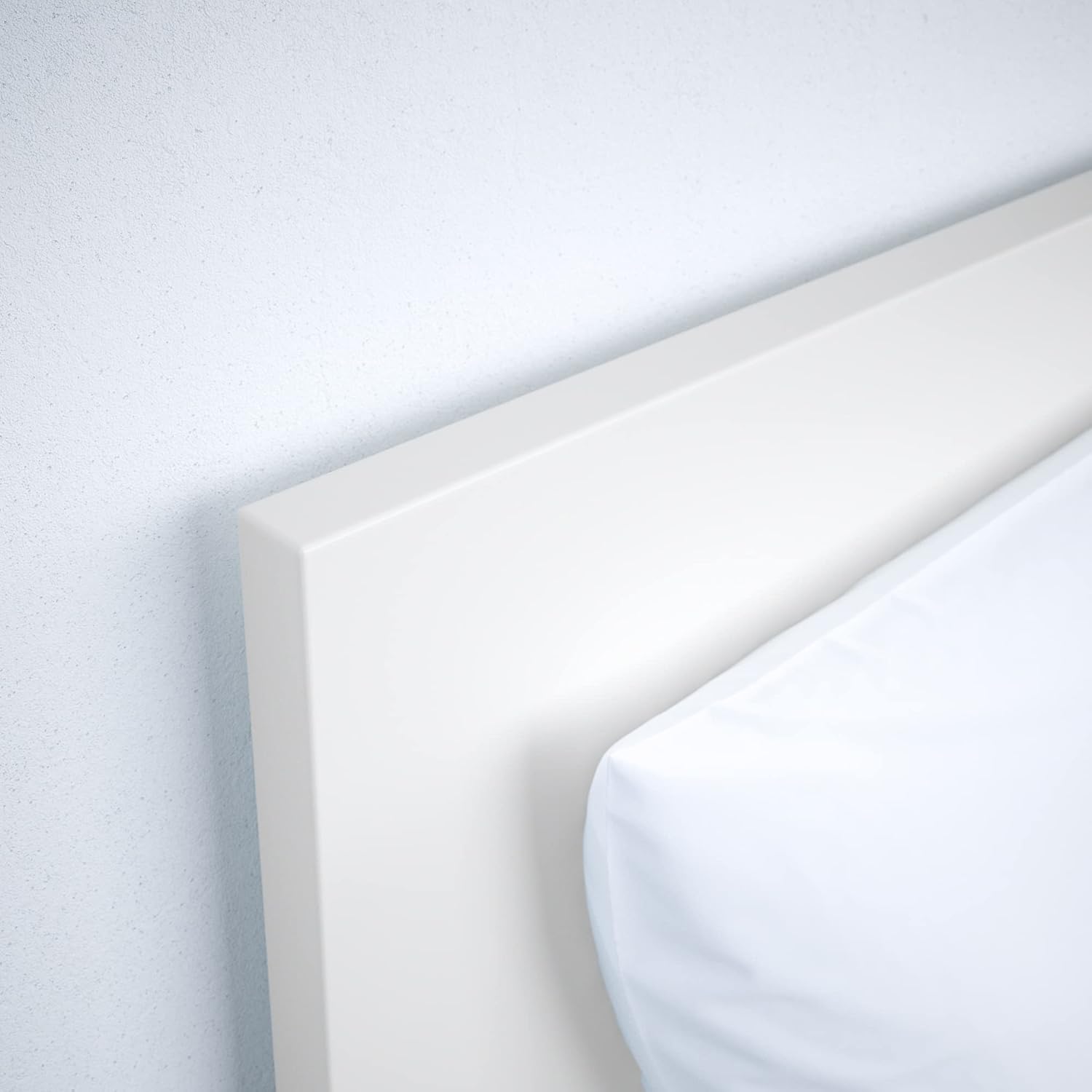 IKEA MALM Bettgestell, hoch, mit 2 Aufbewahrungsboxen, 140 x 200 cm, Weiß/Luröy