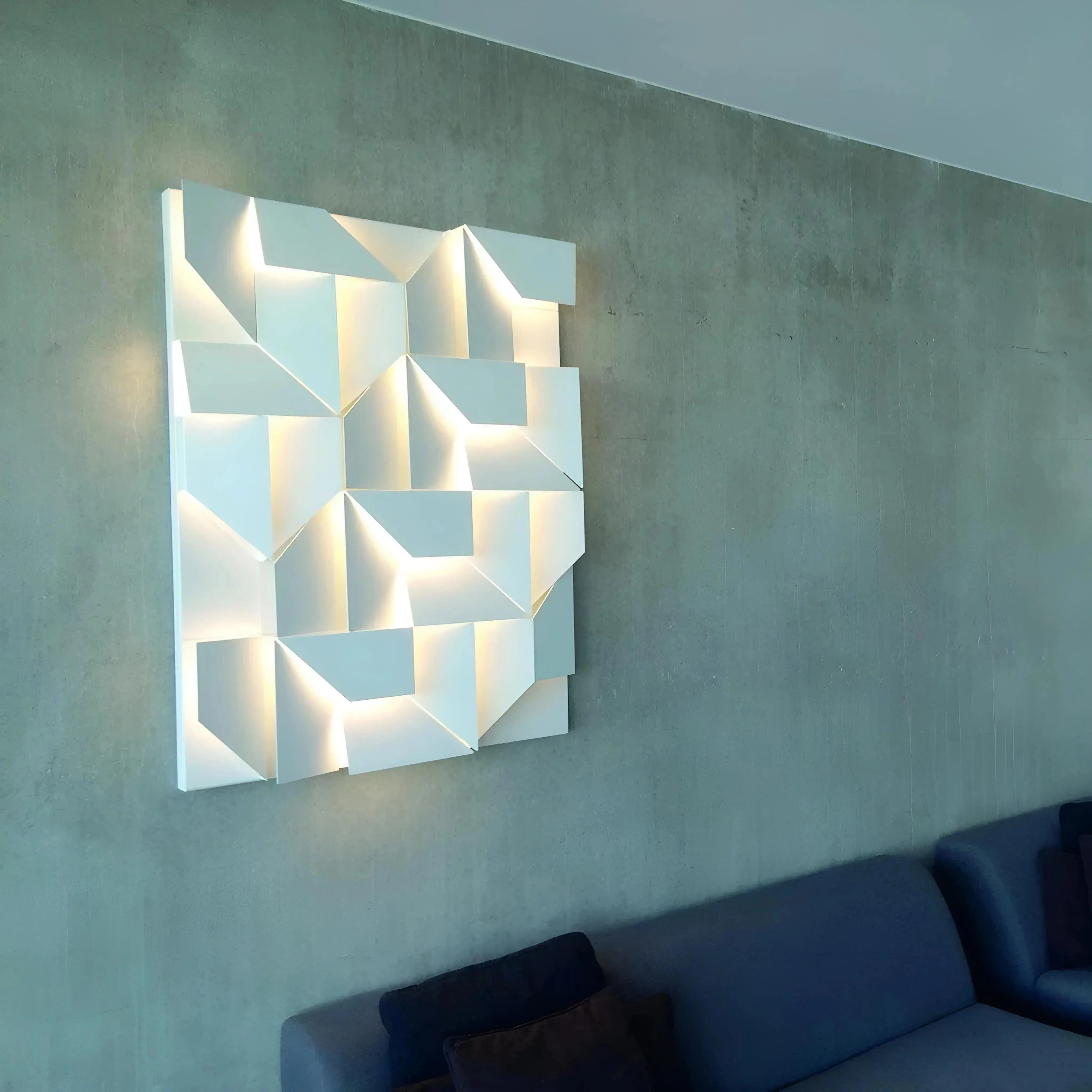 GYPSUM 3D WALL PANEL | GEON + LED 0035
