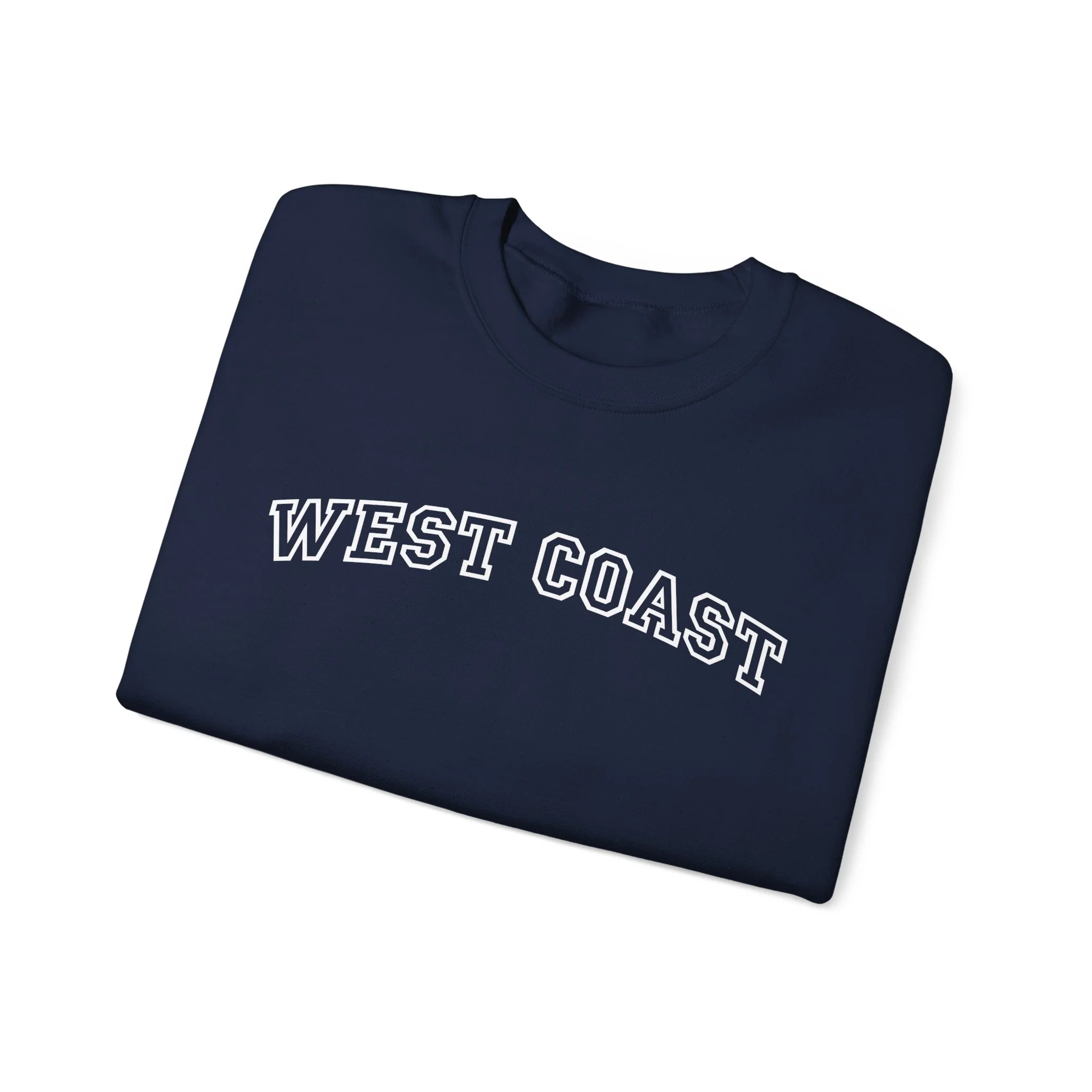 West Coast Crewneck Sweatshirt - Classic Arched Text Pullover