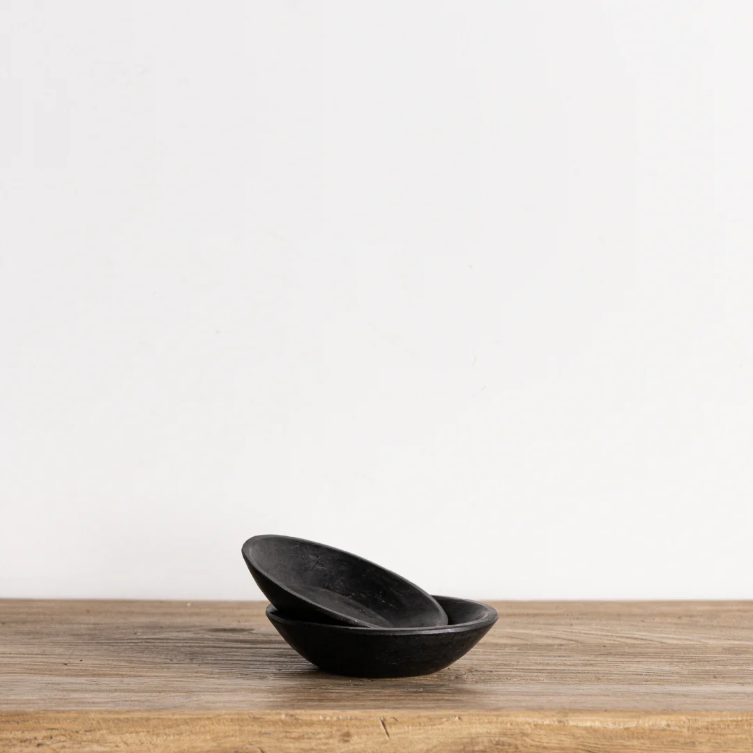 Vintage Petite Black Marble Bowl