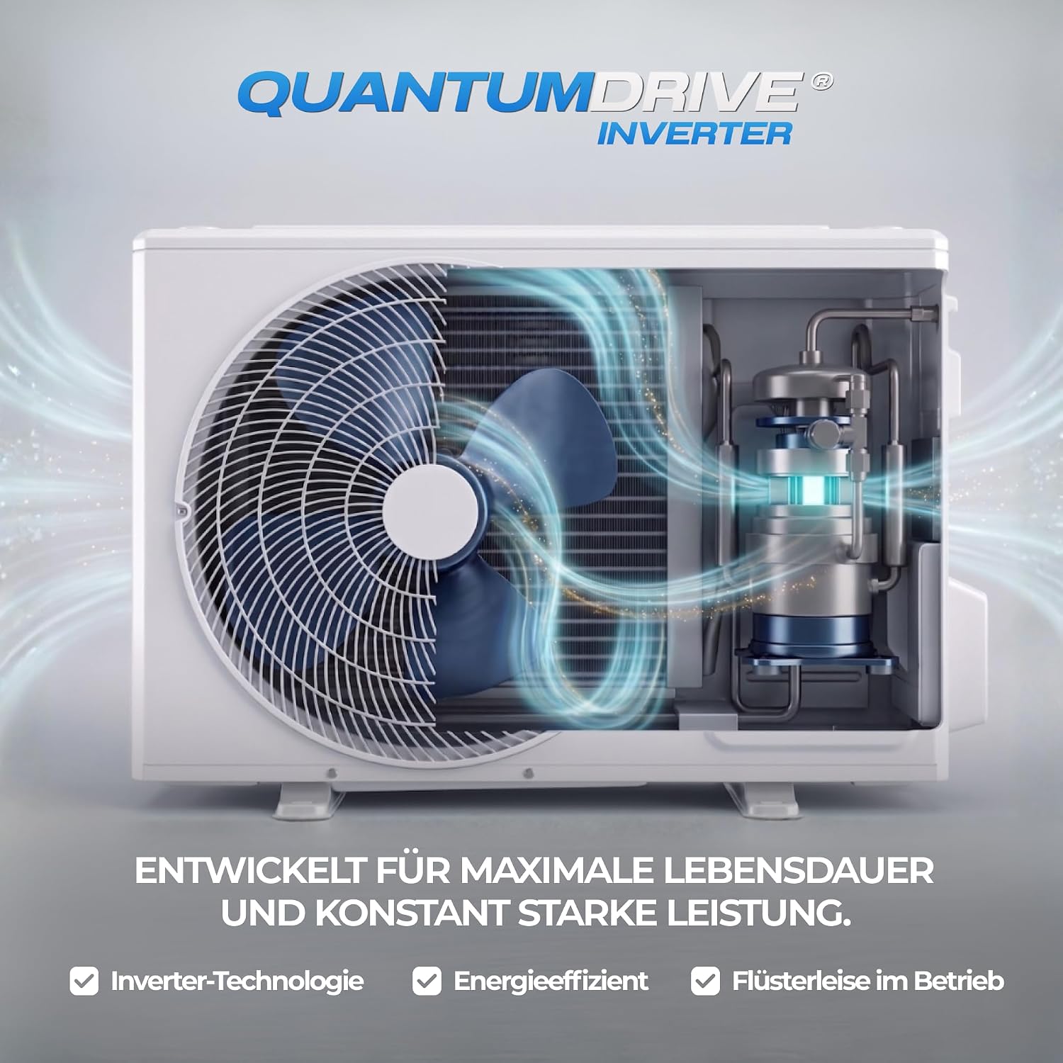 Kältebringer Multisplit Klimaanlage 3 Innengeräte - 27000 BTU - 7,9 kW - Inverter Klimagerät mit Heizfunktion, WiFi und App - sehr leise & energiesparend - Kühlen, Heizen, Lüften, Entfeuchten