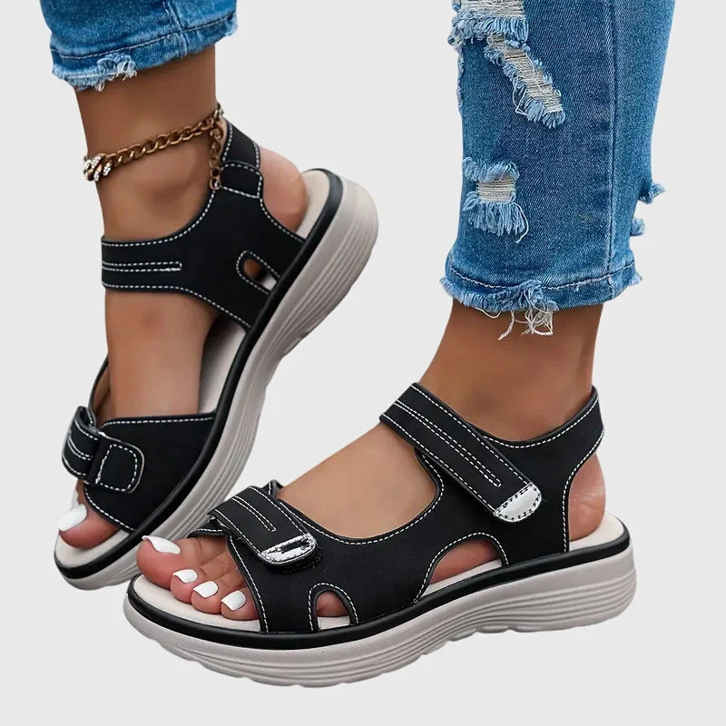 Women��s Supportive Sandals Cushioned Design with Wide Toe Box