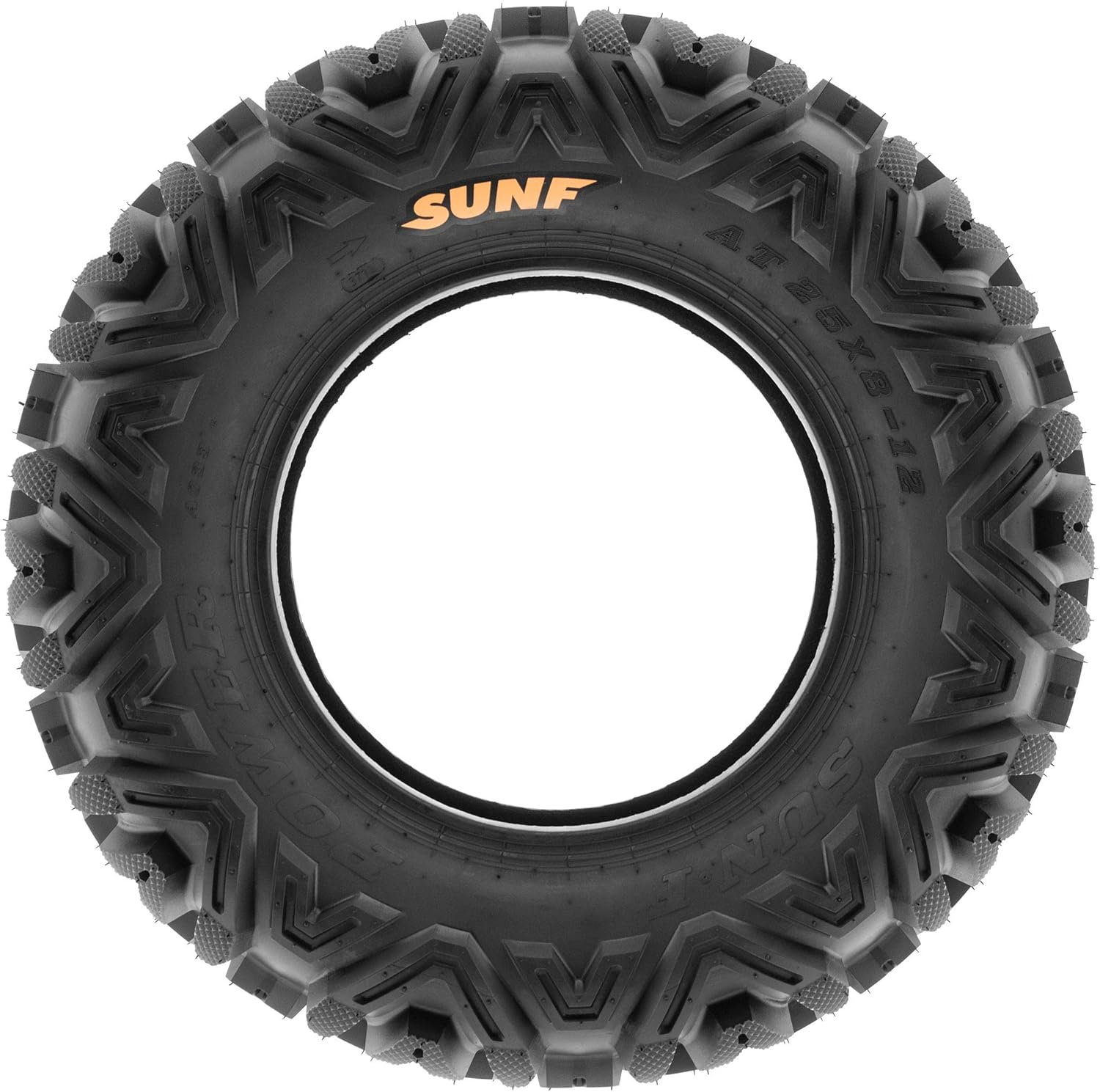 Set of 4 ATV UTV all-terrain Tires 25x8-12 Front & 25x10-12 Rear, 6 PR, Tubeless A033
