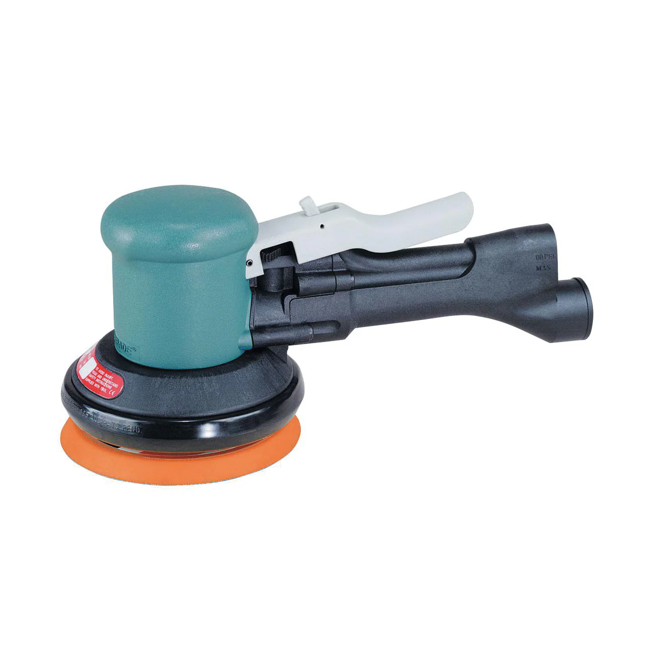 Dynabrade Dynorbital 58415  ~  5 Inch Diameter Non-Vacuum Two-Hand Dynorbital Random Orbital Sander .45 Hp 12000 Rpm 3/8 Diameter Orbital Rear Exhaust