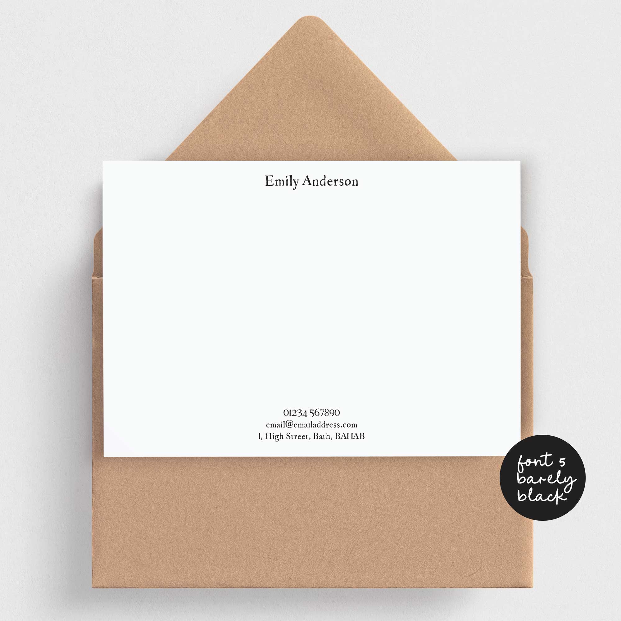 Classic Personalised Note Cards