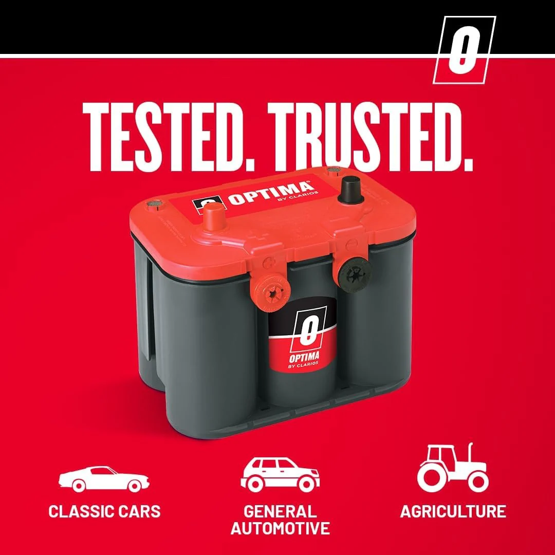 OPTIMA RedTop AGM starter battery, 720 CCA, dual terminals