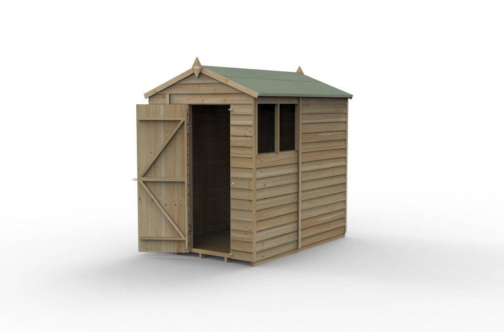 Forest Garden Overlap Pressure Treated 4Life Apex Shed – 7′ x 5′