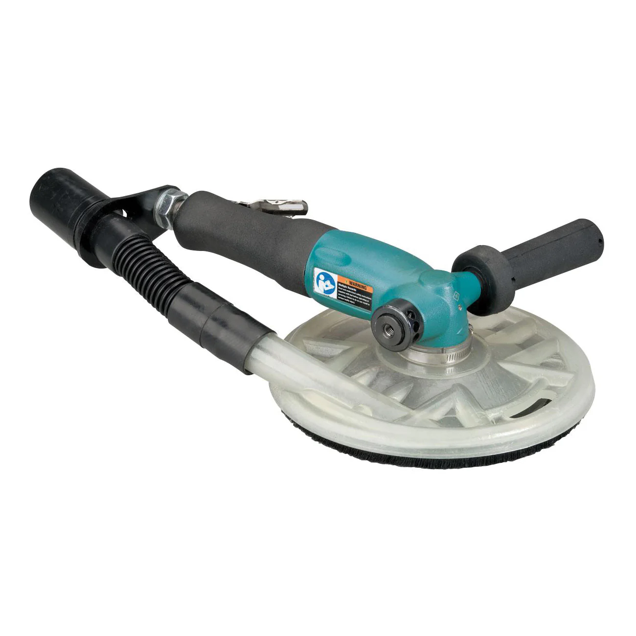 Dynabrade 52597  ~  7 Inch Diameter Right Angle Disc Sander Central Vacuum 1.3 Hp 6000 Rpm Rotational Exhaust 5/8 11 Inch Spindle Thread
