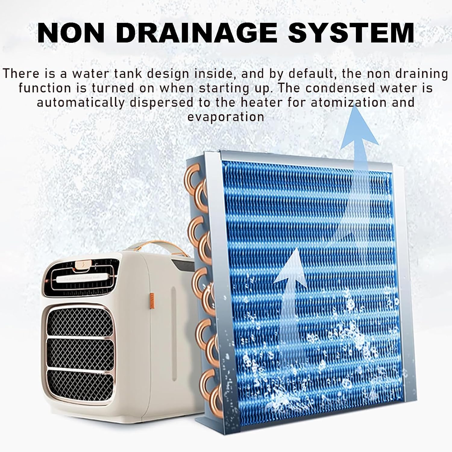 Tragbare Klimaanlage, Camping Klimagerät mit Heizfunktion, Geringer Energieverbrauch, 8-10㎡ Kühlfläche, Einstellbare Temperatur, für Zelt Camper Van cool AC110V