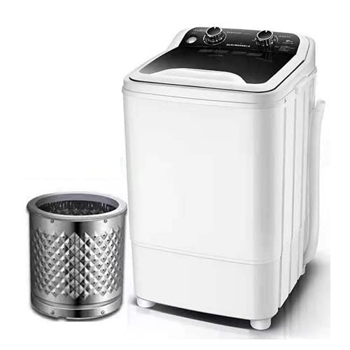 Lavatrice Portatile A Vasca Singola con Cestello di Scarico Mini   capacità di Lavaggio 7 kg Potenza di Lavaggio 400 W per Appartamenti, Campeggio, Dormitorio,Black : Amazon.it: Grandi elettrodomestici