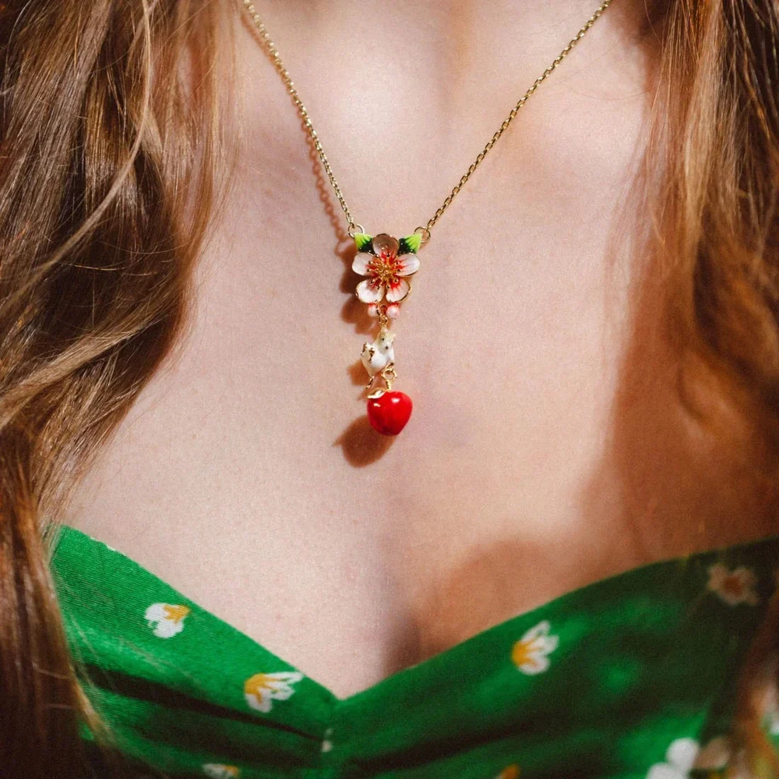 Apple & Mouse Blossom Pendant