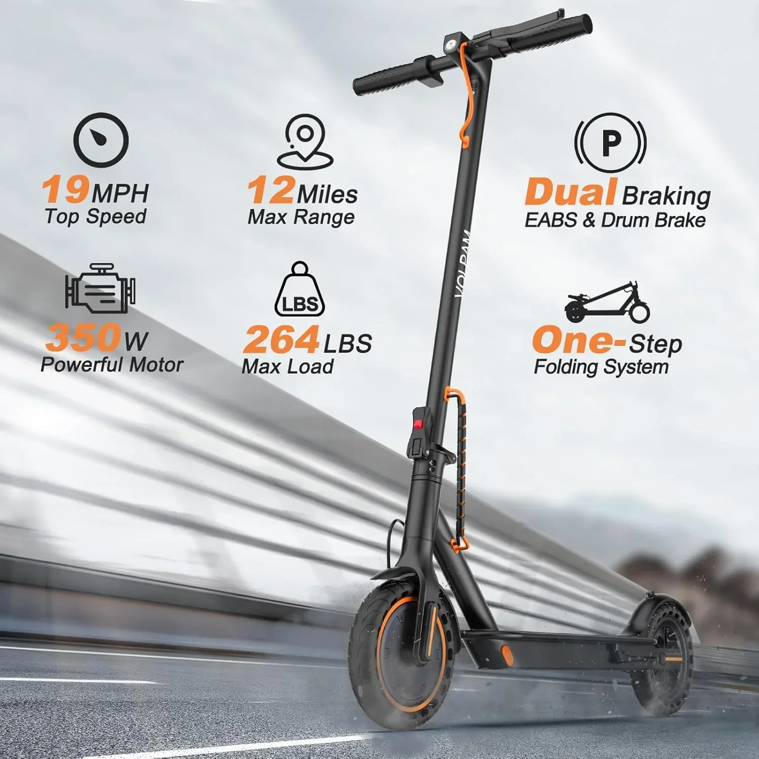 Electric Scooter 350W/500W Powerful Motor 8.5