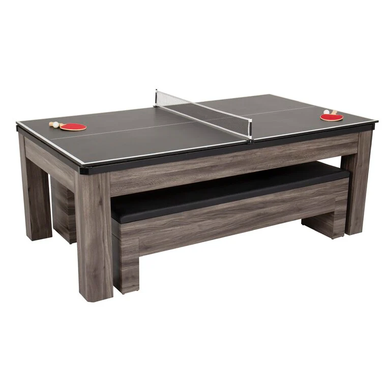 7' 3-in-1 Combination Table Includes Billiards, Table Tennis, & Dining Table