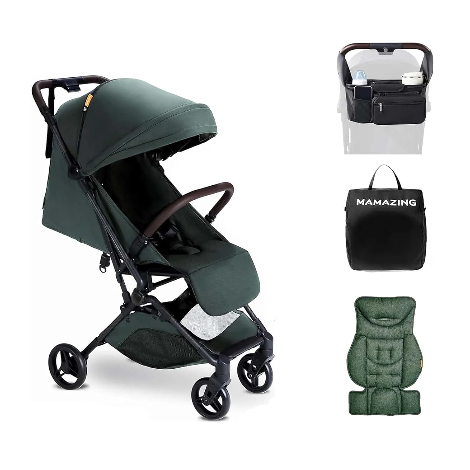 MAMAZING Lightweight Baby Travel Stroller with Carbon Fiber Frame Compact Airplane-Friendly