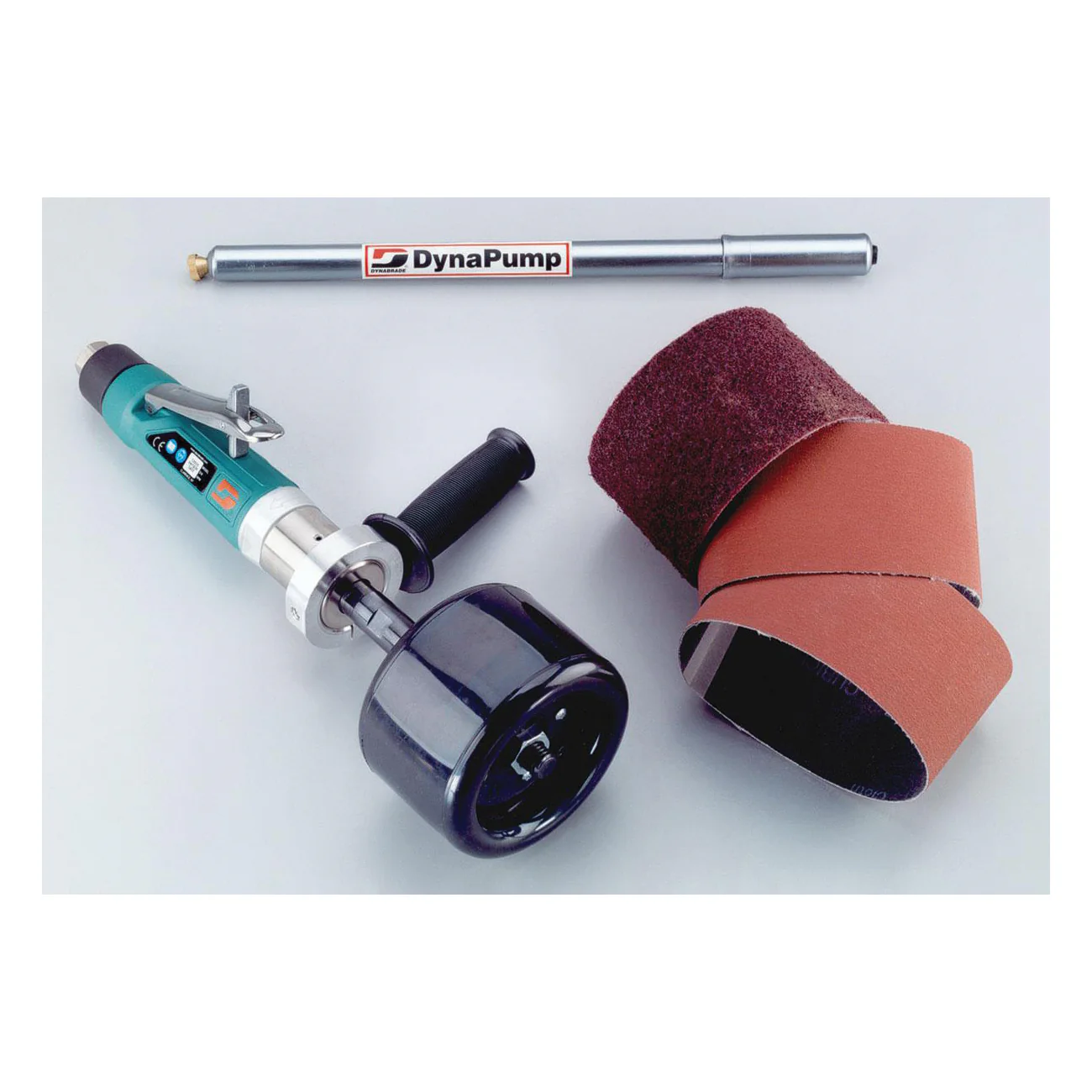 Dynabrade Dynastraight 13525  ~  Dynastraight Finishing Tool Versatility Kit 1 Hp Straight-Line 3400 Rpm Rear Exhaust 5/8 11 Inch Arbor
