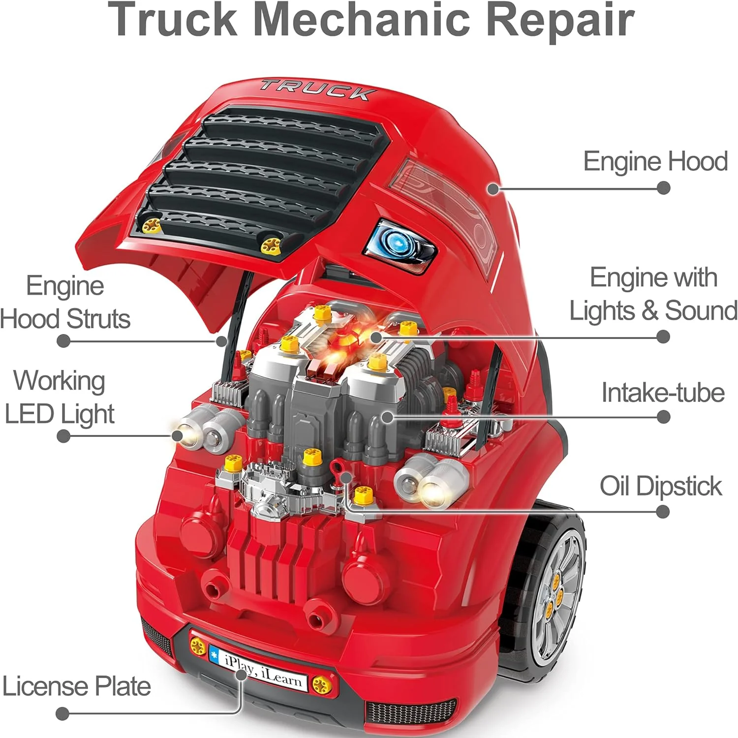 Truck engine toys, children's mechanical repair set