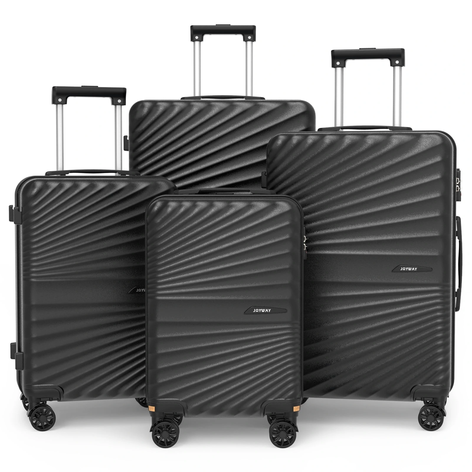 Joyway 4-Piece Hardside Luggage Set with Spinner Wheels and TSA Lock, Lightweight Carry-On Luggage Set for School, Travel, Weekend