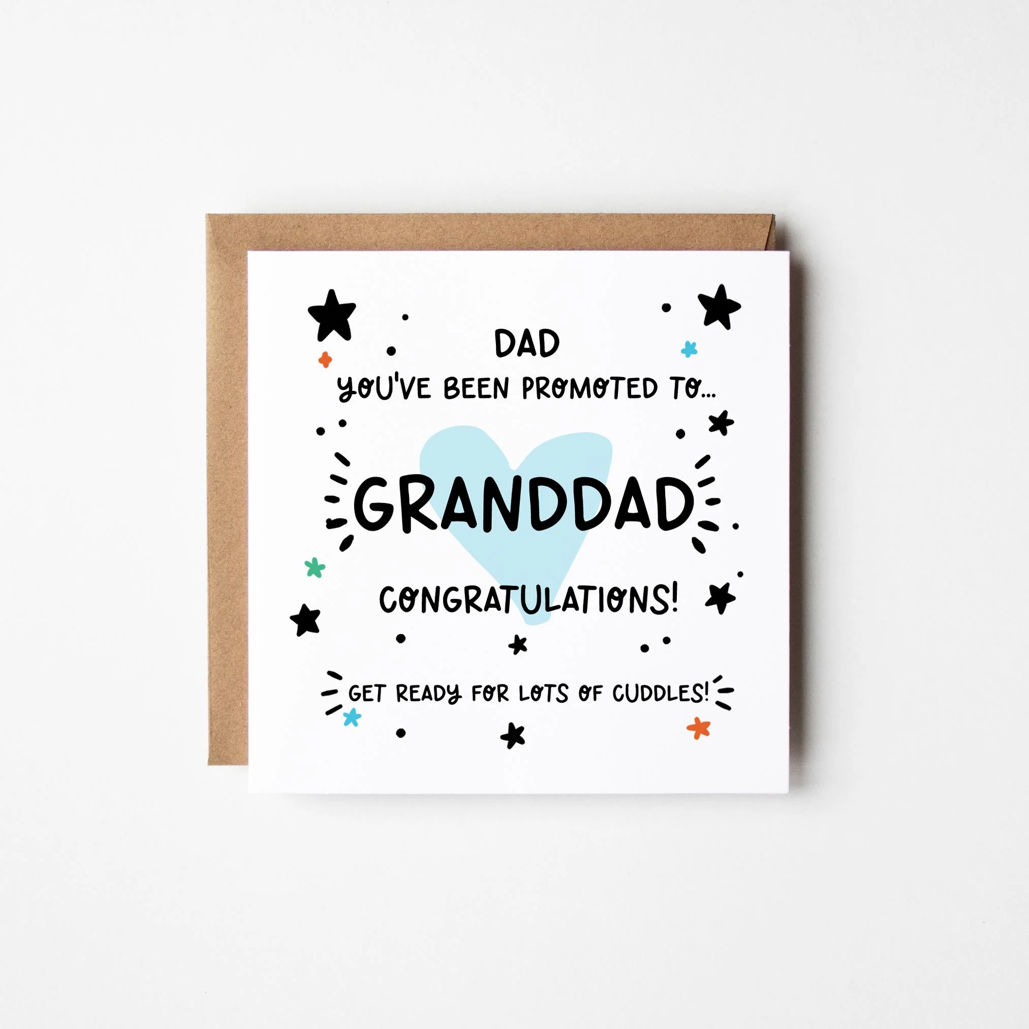 New Grandparent Card ? You've Been Promoted To... Personalised New Grandpa Granddad Papa Card ? Congratulations New Grandparent Card