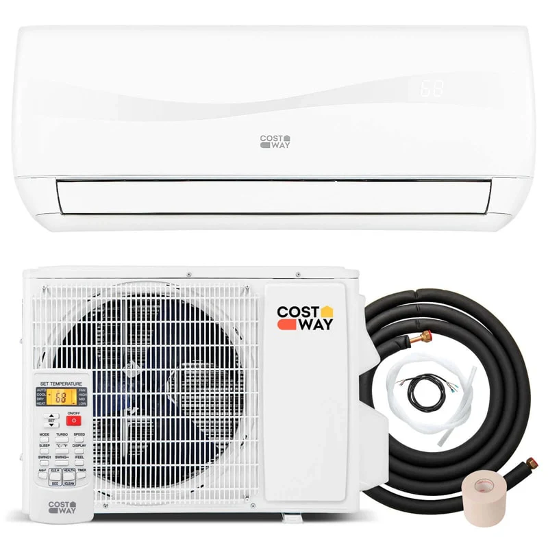 9000BTU Ductless Mini Split Air Conditioner, 19 SEER2 115V Wall-Mounted Inverter AC Unit with Heat Pump, Energy Efficient Cools Room up to 450 Sq. Ft