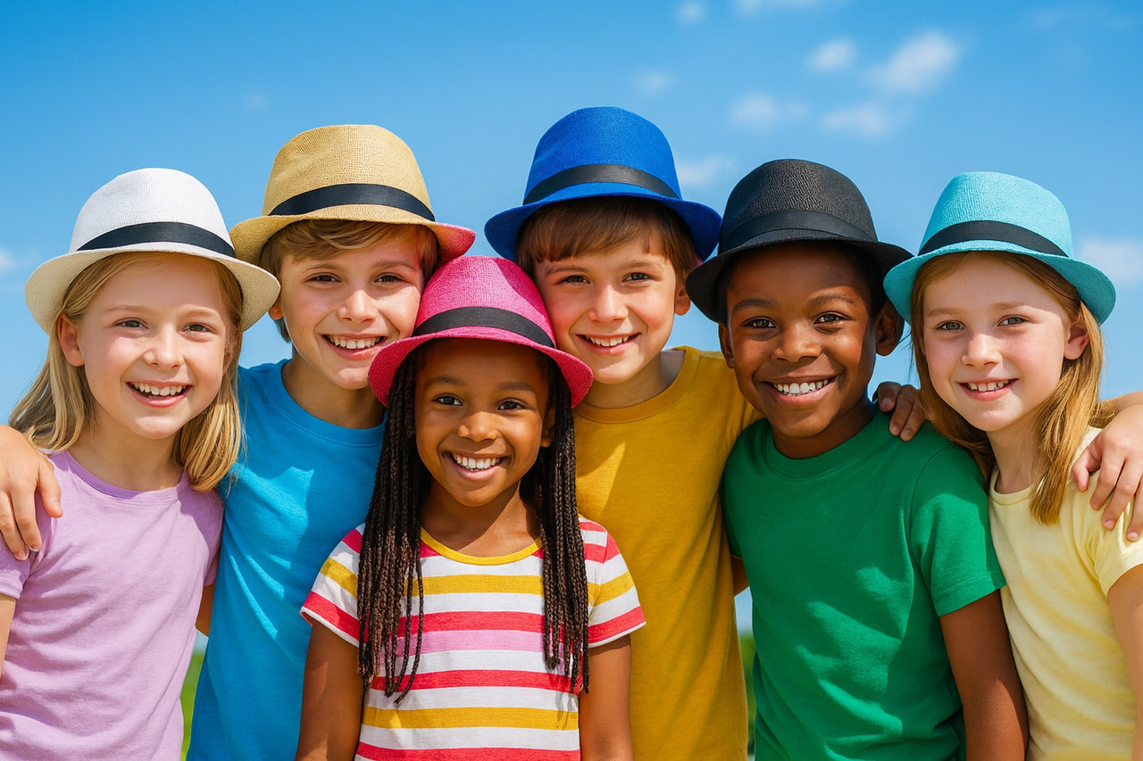 Bulk Kids Gangster Hats | Kids Fedora | Wholesale Child Hats | 1558D