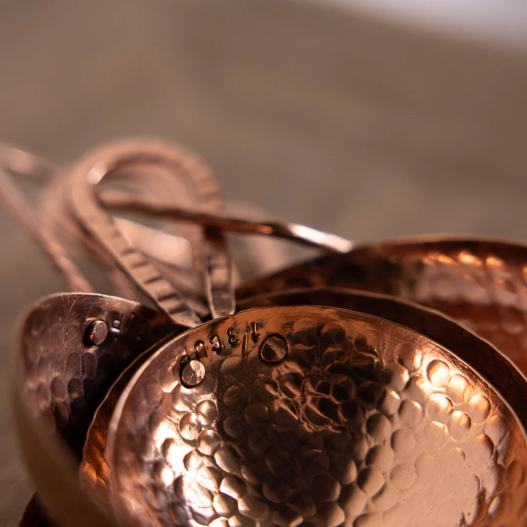 Copper Hammered Measuring Cups
