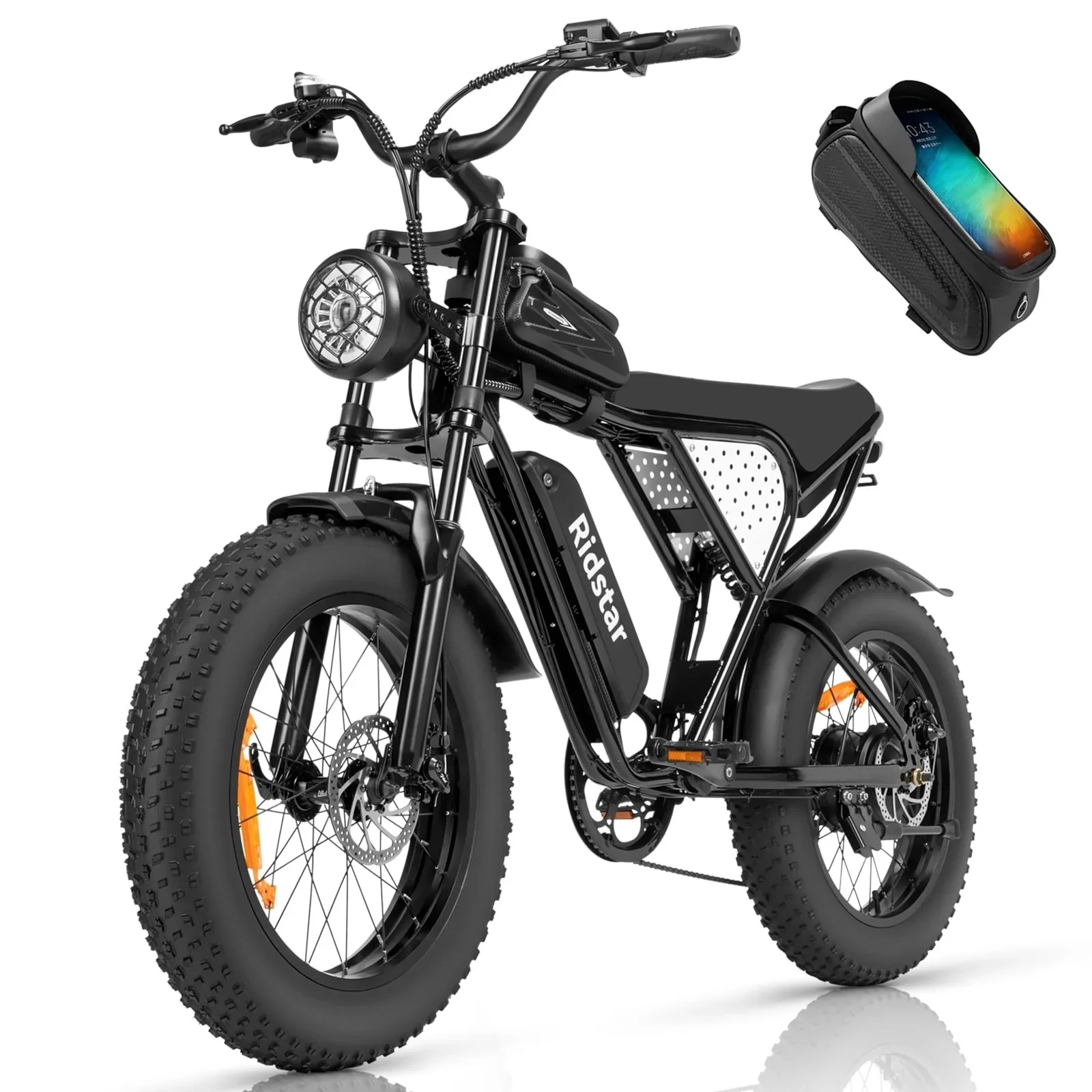 Ridstar electric bicycle for adults, 1200 W, 48 km/h mountain bike, 48 V 15.6 Ah battery, 20