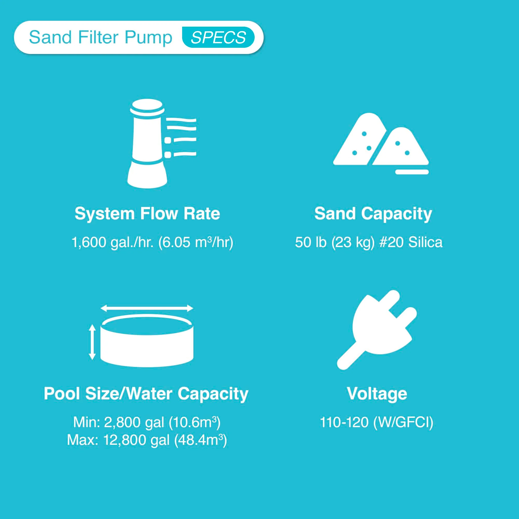 2025 Bomba Filtro de Arena para Piscinas Fuera de Tierra Intex 2100 GPH con Aspirador Automático