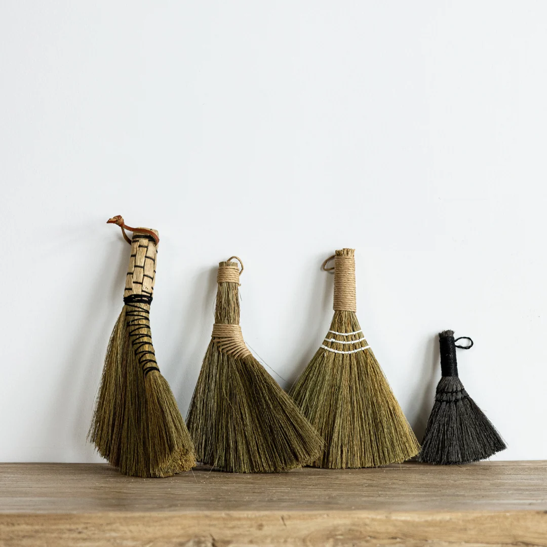 Soft Woven Seagrass Handle Brooms