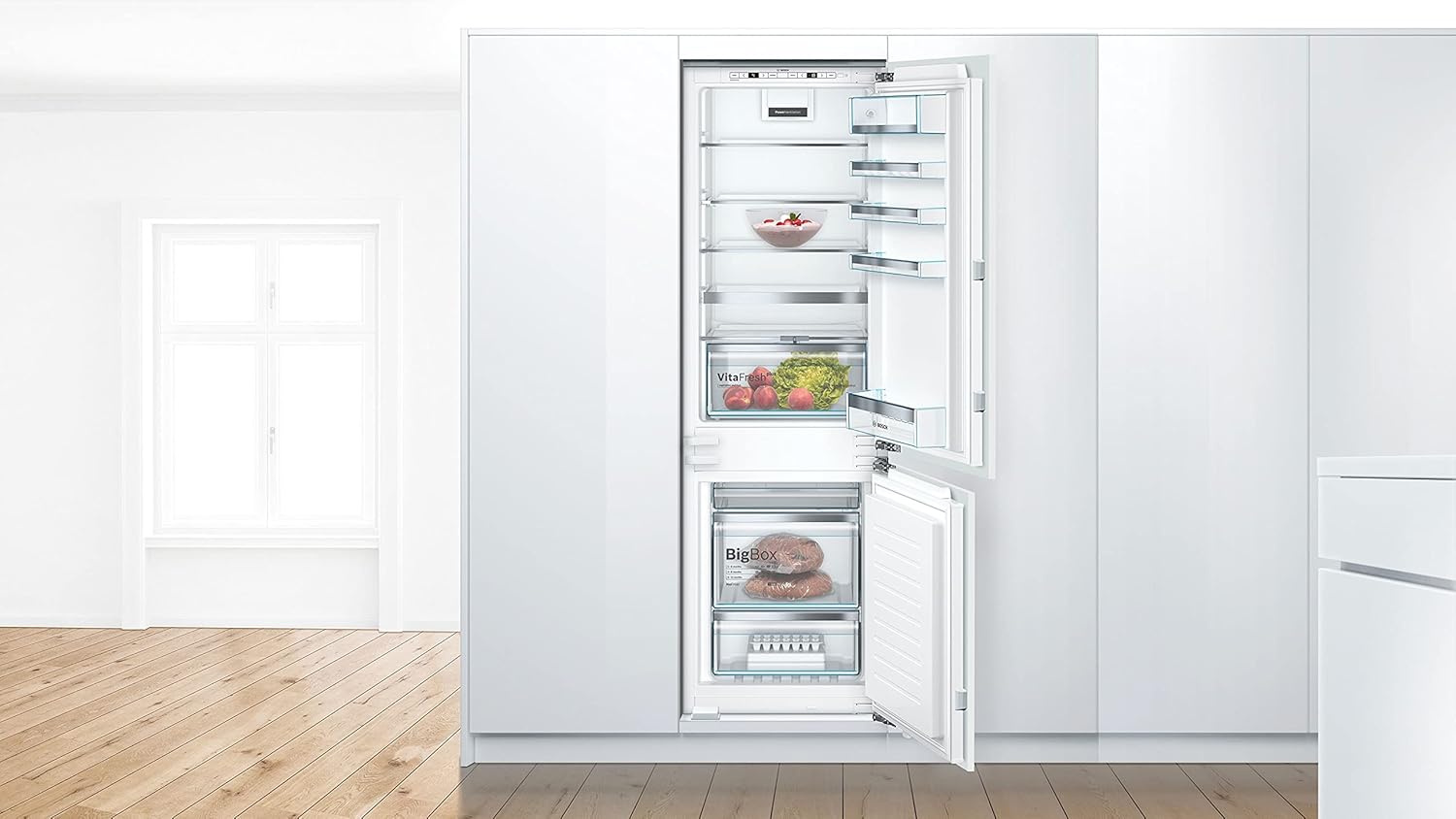 Bosch KGN36NWEA Serie 2 Kühl-Gefrier-Kombination, 186 x 60 cm, 215 L Kühlen & 87 L Gefrieren, NoFrost nie wieder abtauen, LED-Beleuchtung gleichmäßige Ausleuchtung