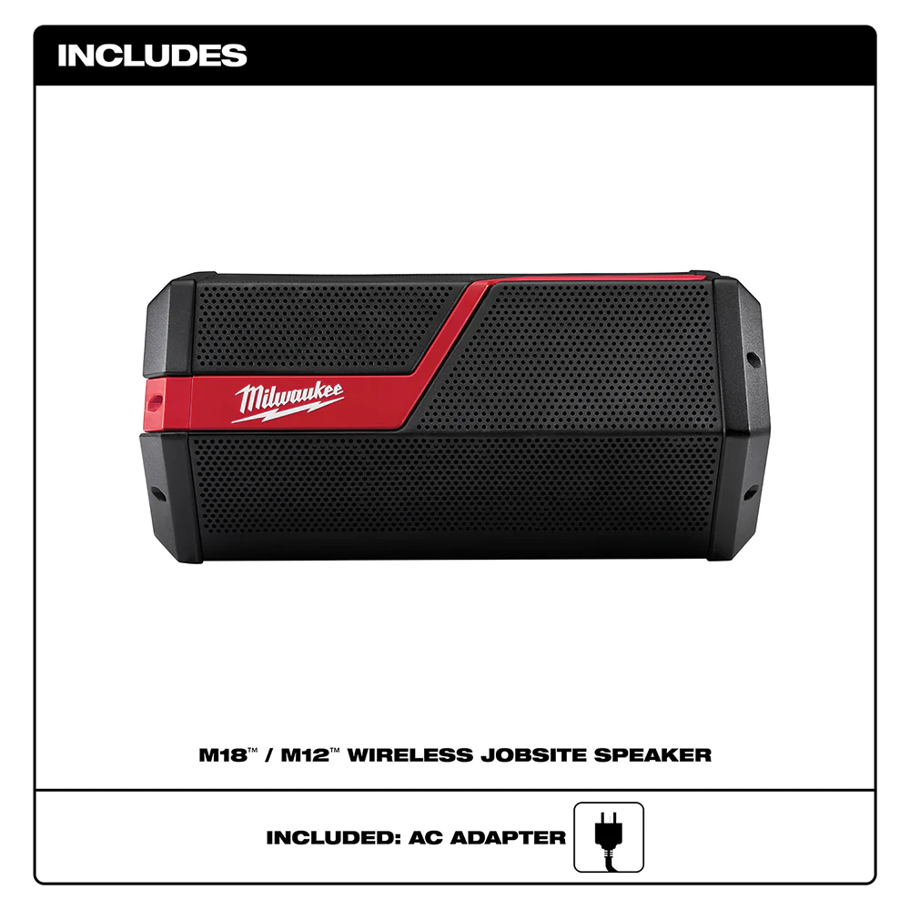 2025 Milwaukee 2891-80 Draagbare Bluetooth Luidspreker M12/M18 12V/18V - Gereviseerd